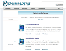 Tablet Screenshot of gammadyne.com
